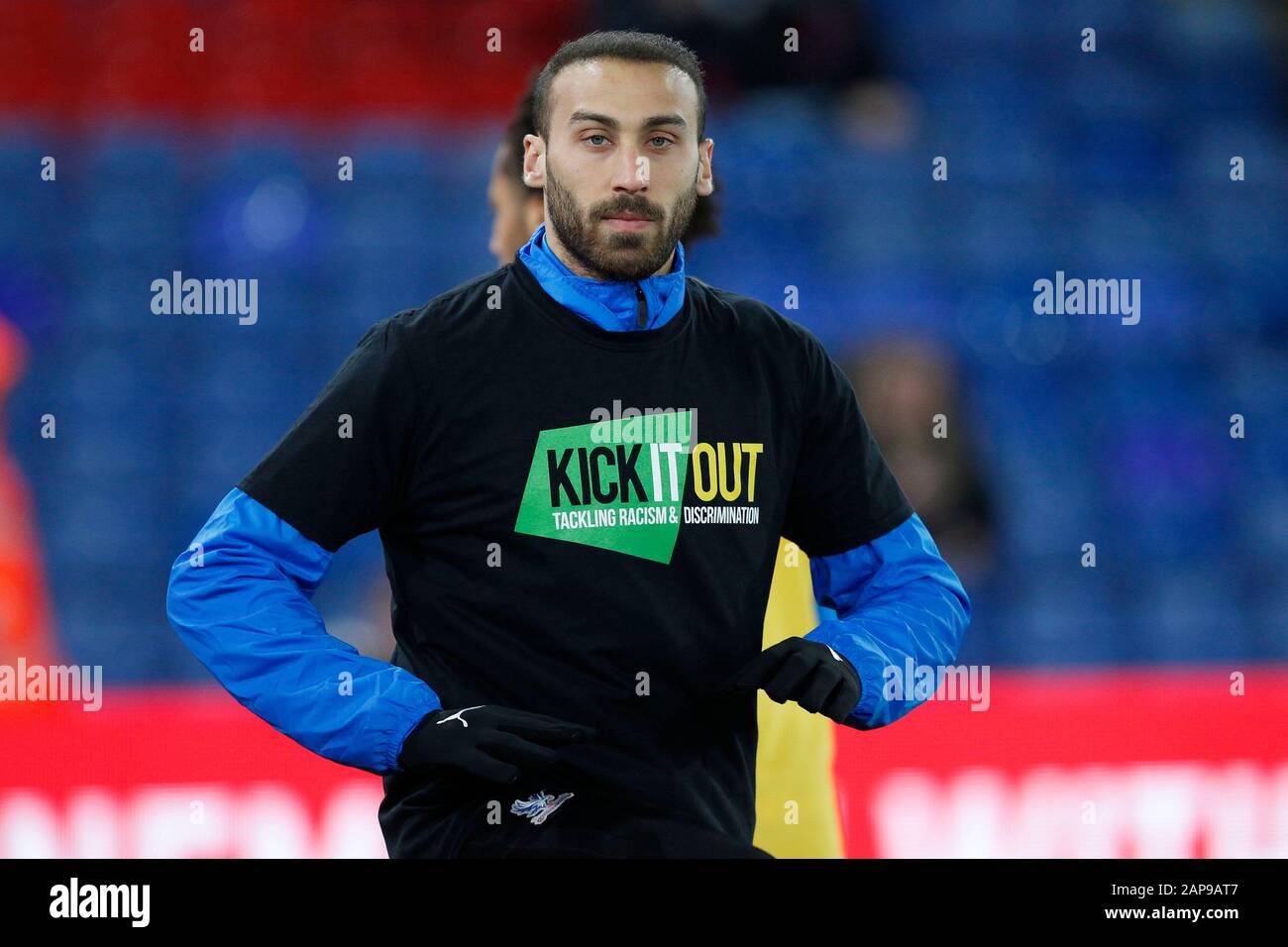 London Uk 21st Jan Cenk Tosun Of Crystal Palace Dons A T Shirt Promoting The London Uk 21st Jan Cenk Tosun Of Crystal Palace Dons A T Shirt Promoting The