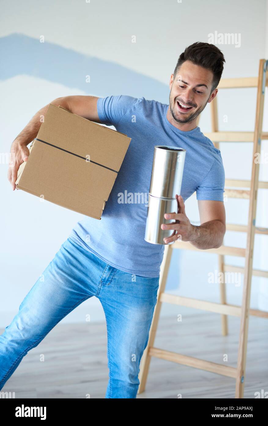 Young painter can paint hi-res stock photography and images - Alamy