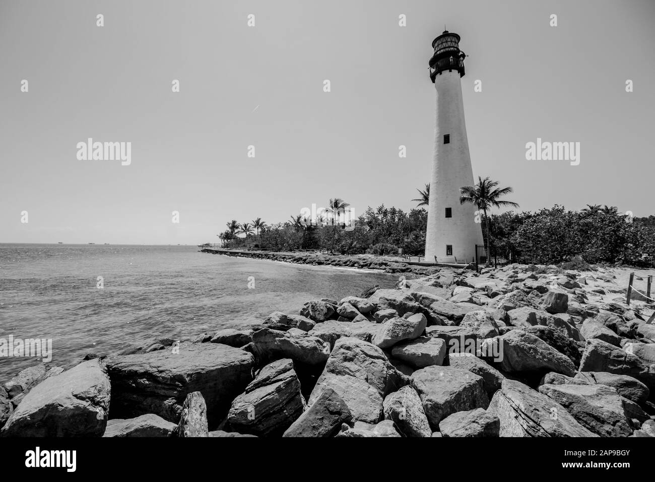 Key biscayne florida travel Black and White Stock Photos & Images - Alamy