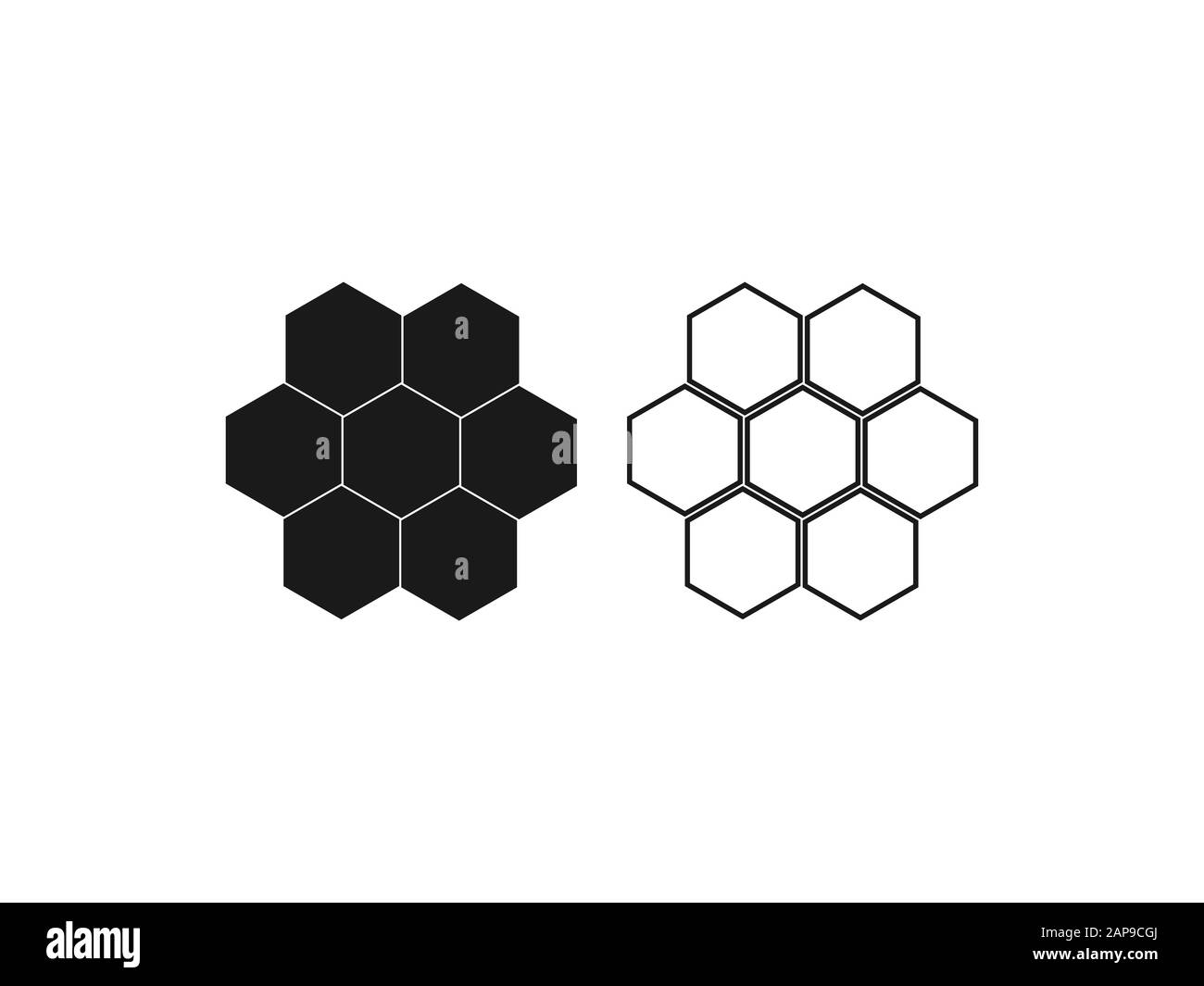 Vector illustration, flat design. Bees honey honeycomb icon Stock Vector