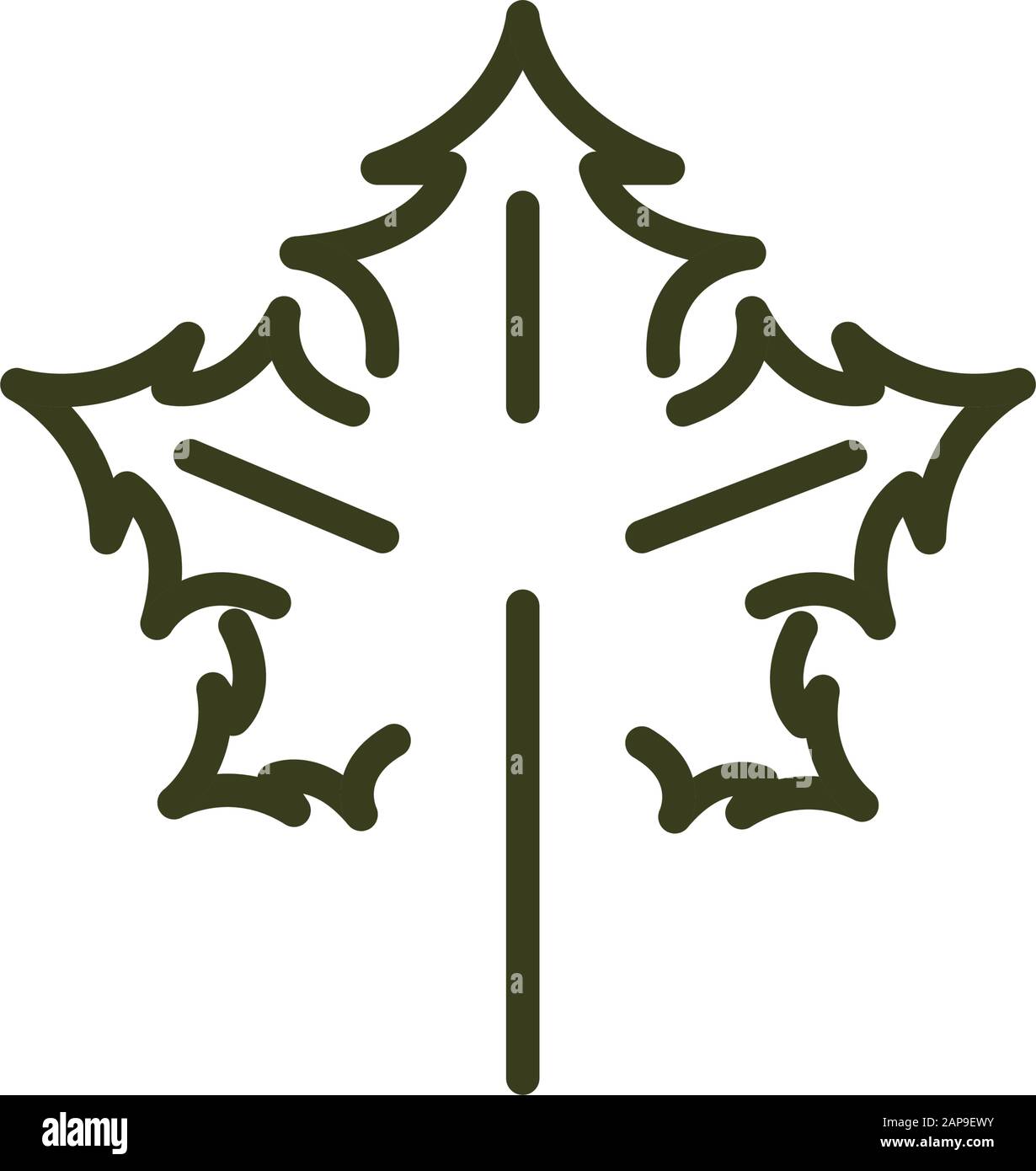 maple leaf foliage nature line design vector illustration Stock Vector ...