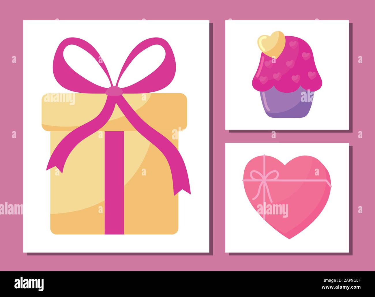 Icon set design of Love happy valentines day wedding passion romantic ...