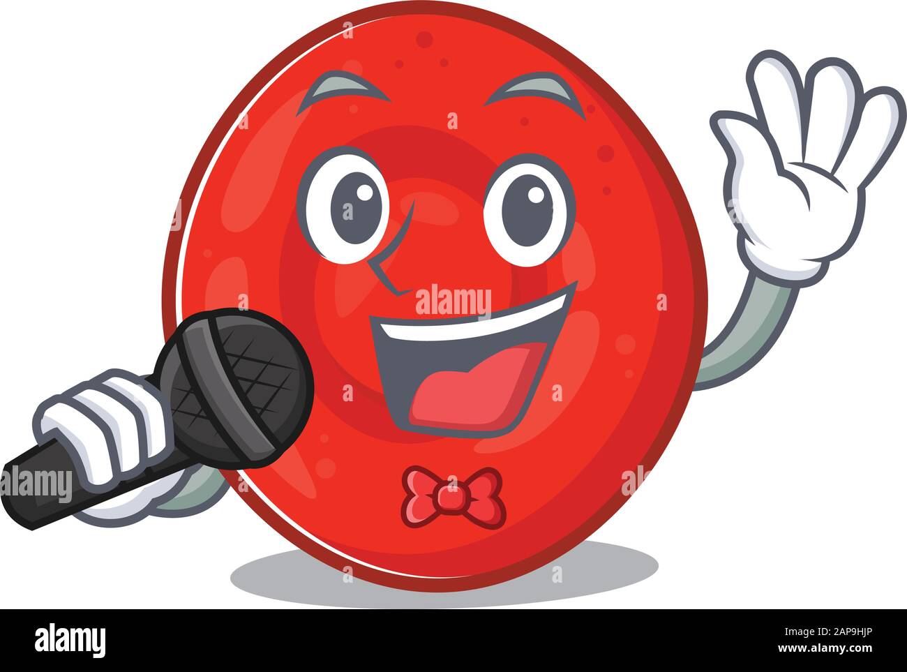Happy erythrocyte cell singing on a microphone Stock Vector Image & Art ...
