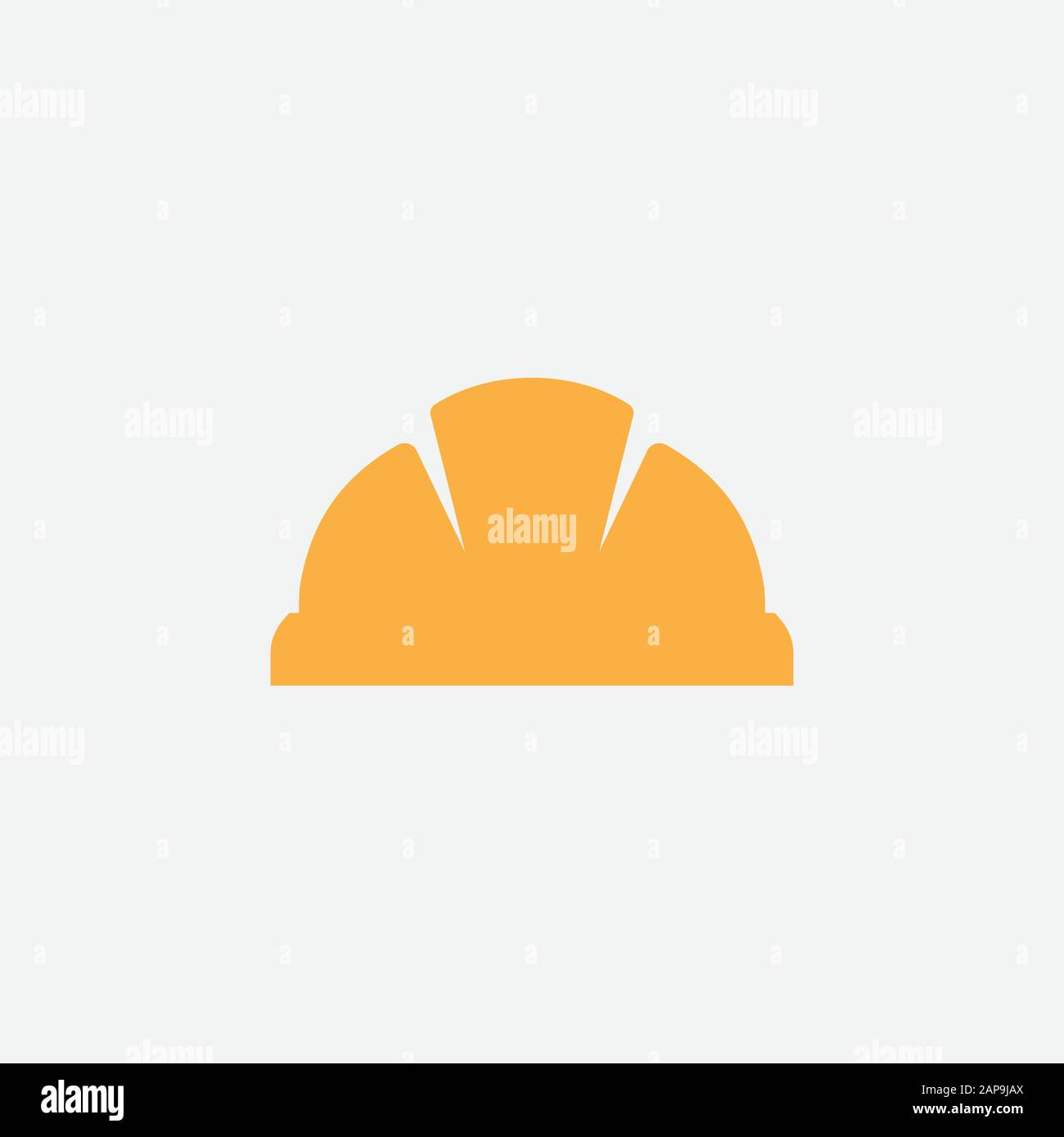 Safety helmet flat icon, Hard Hat Construction Icon, Construction Icon Stock Vector