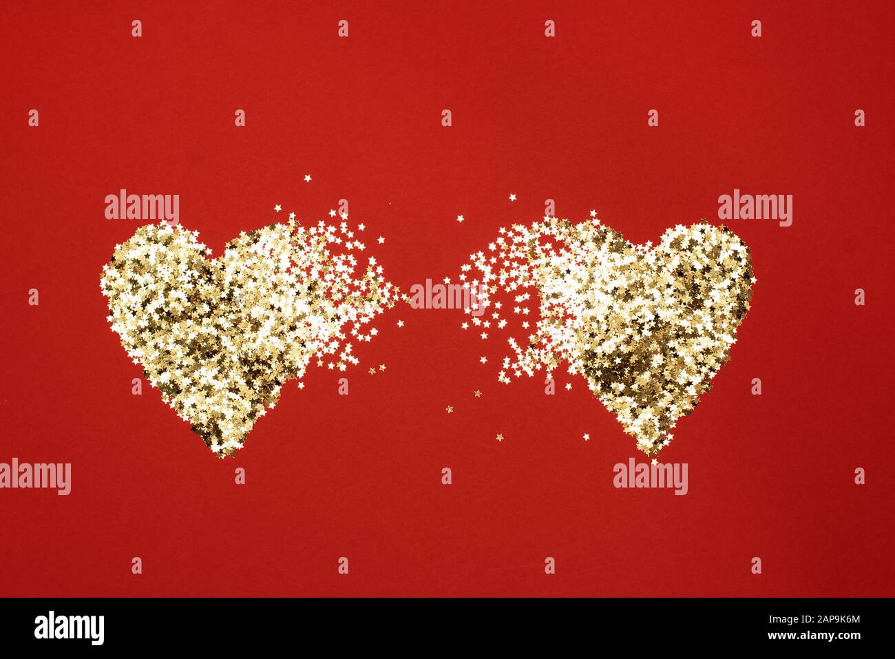red hearts glitter frame with white background, valentine, love ...