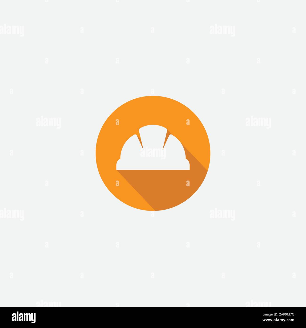 Safety helmet flat icon, Hard Hat Construction Icon, Construction Icon Stock Vector