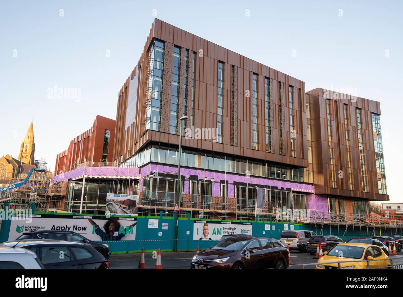 The new Nottingham College Hub on Canal Street inNottingham City South Side, Nottinghamshire England UK Stock Photo