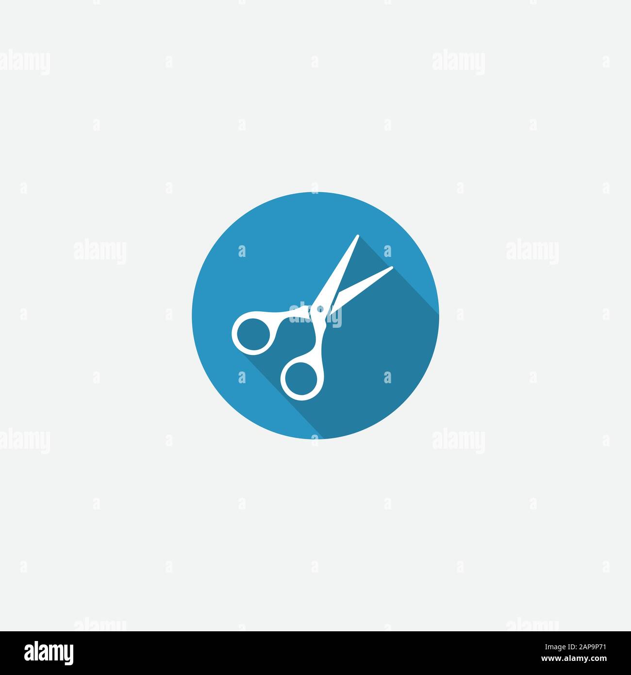 Scissor flat Icon logo design vector template, cut symbol, cutting icon