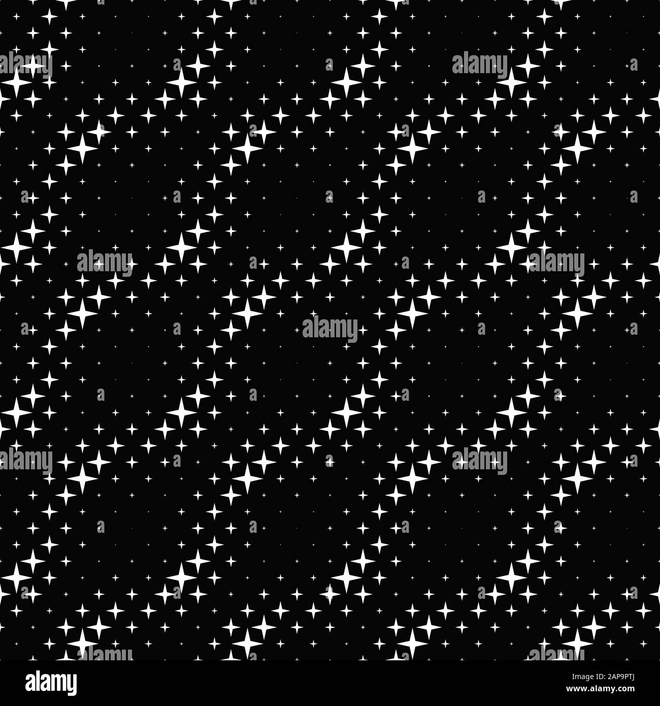 Seamless black and white star pattern background - monochrome abstract ...