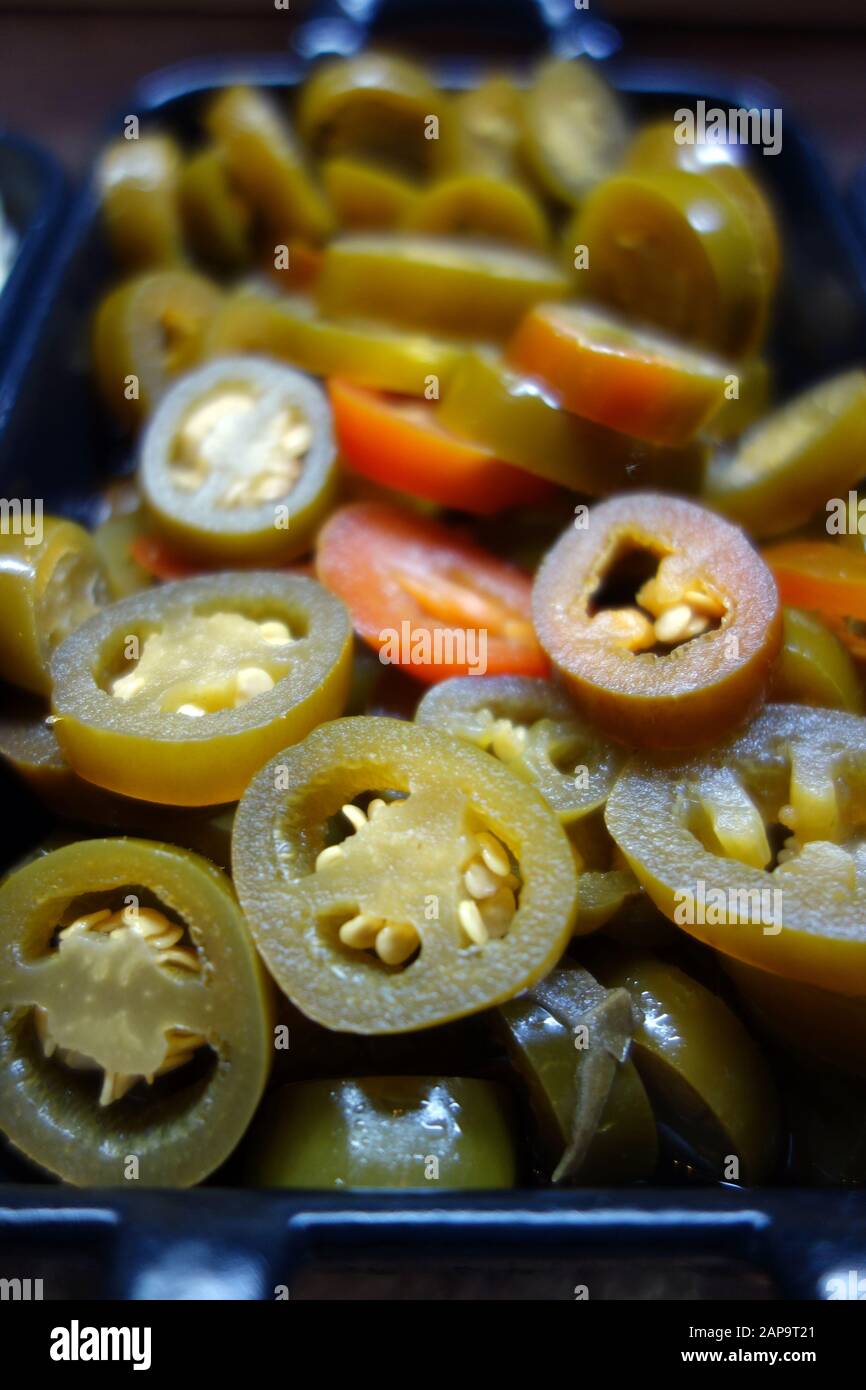 Hot jalapeno peppers sliced hi-res stock photography and images - Alamy