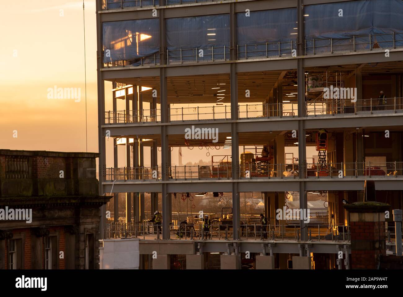 Sunset over the Unity Square Development in Nottingham City South Side ...