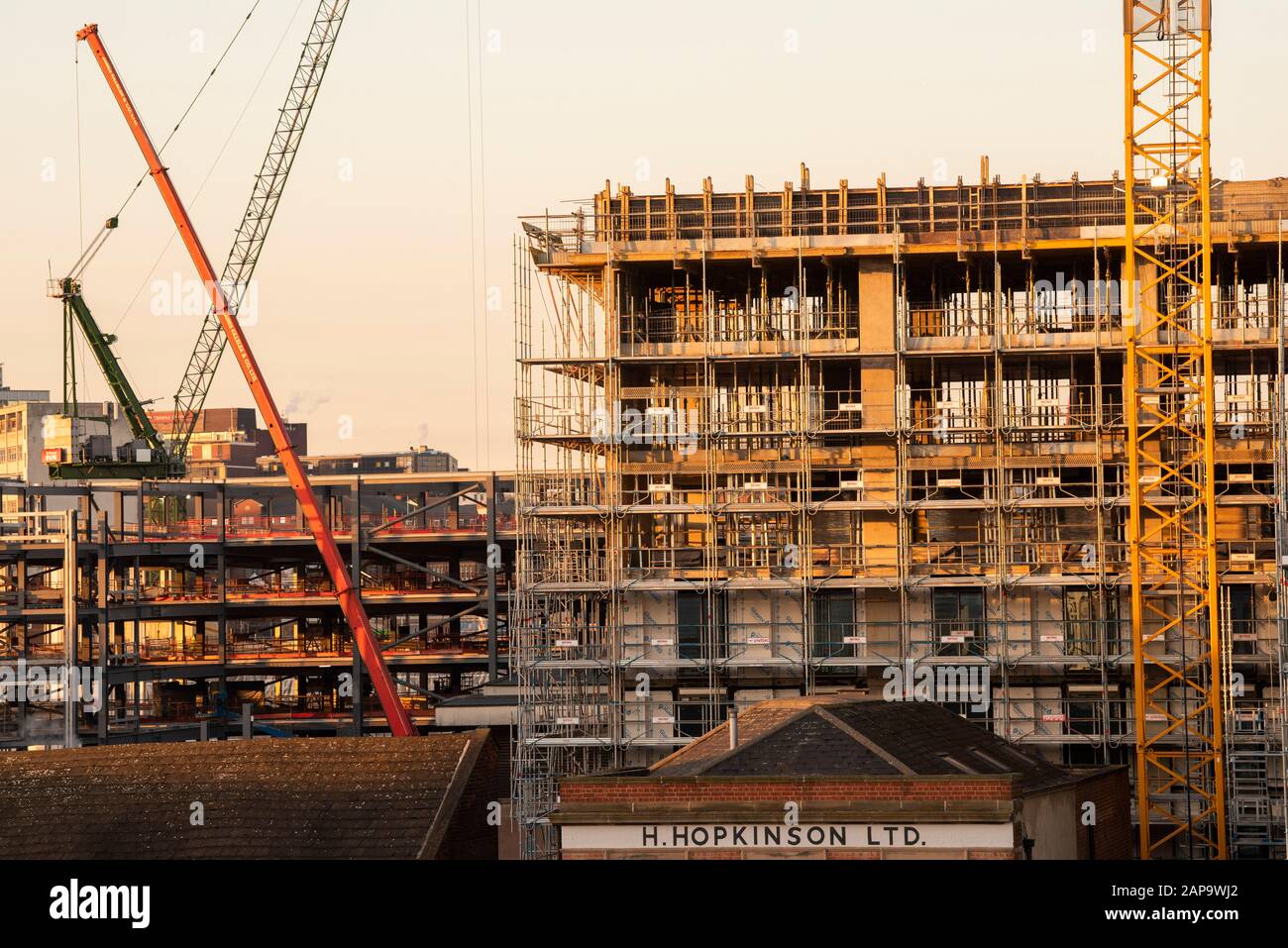 Construction in Nottingham City South Side, Nottinghamshire England UK