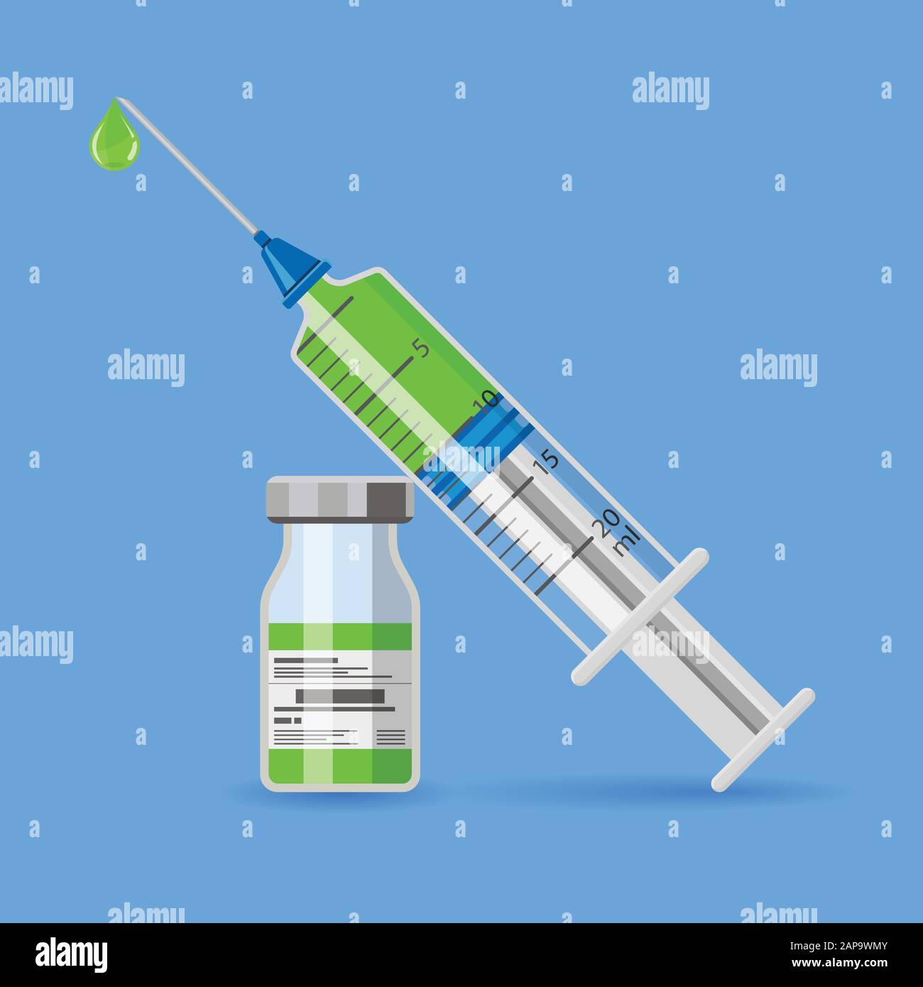 plastic medical syringe and vial icon Stock Vector Image & Art - Alamy
