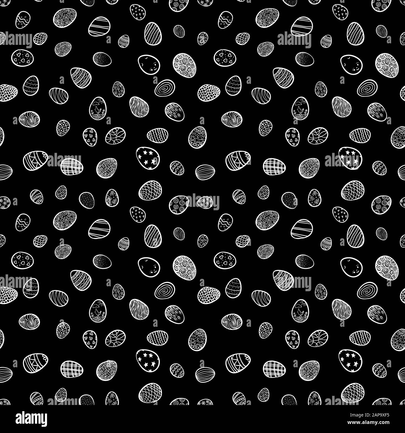 Seamless background for Happy Easter with eggs, vector illustration ...
