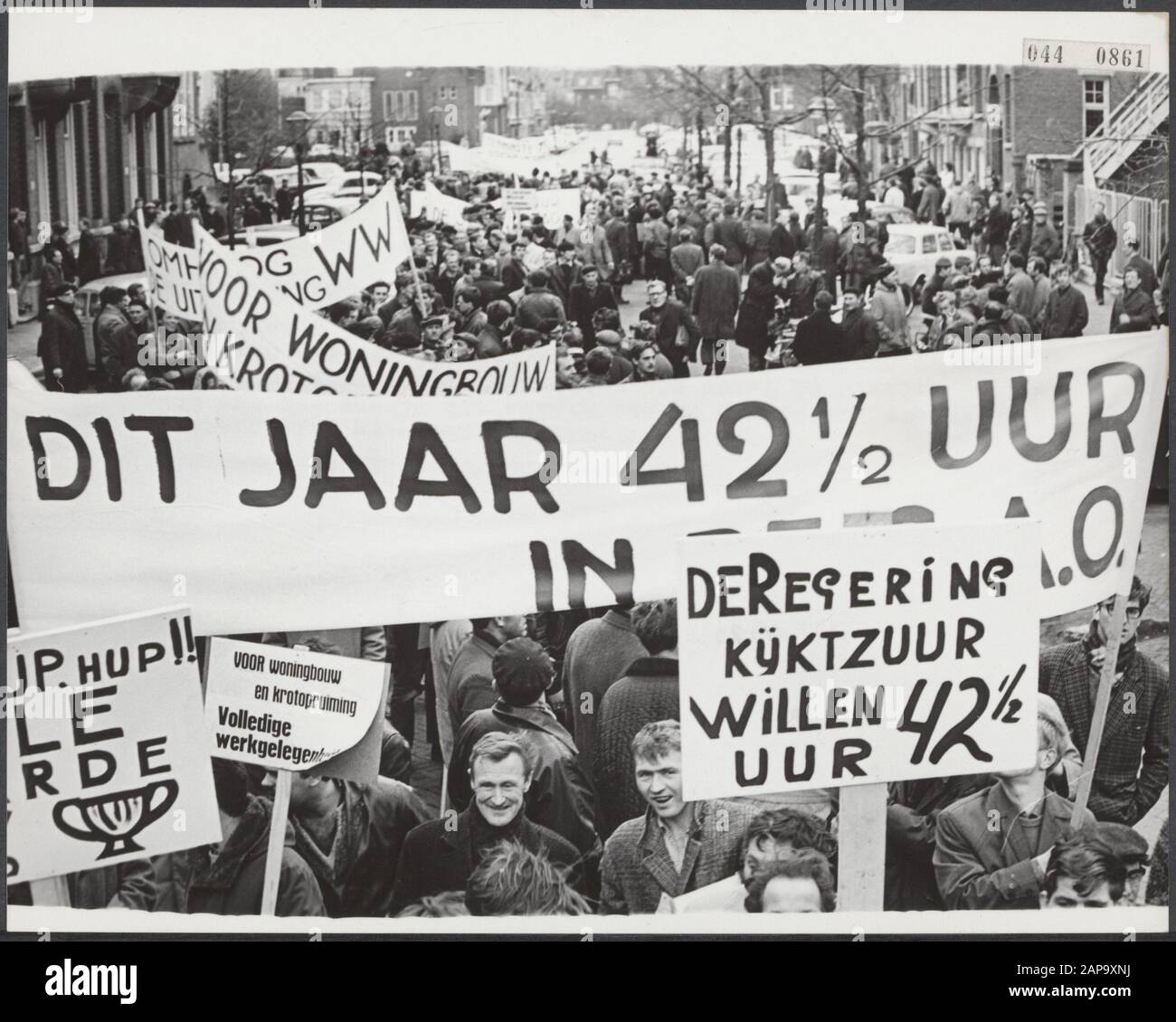 demonstrations, workers, wages Date: 23 February 1967 Location: Amsterdam, Noord-Holland Keywords: workers, demonstrations, wages Stock Photo