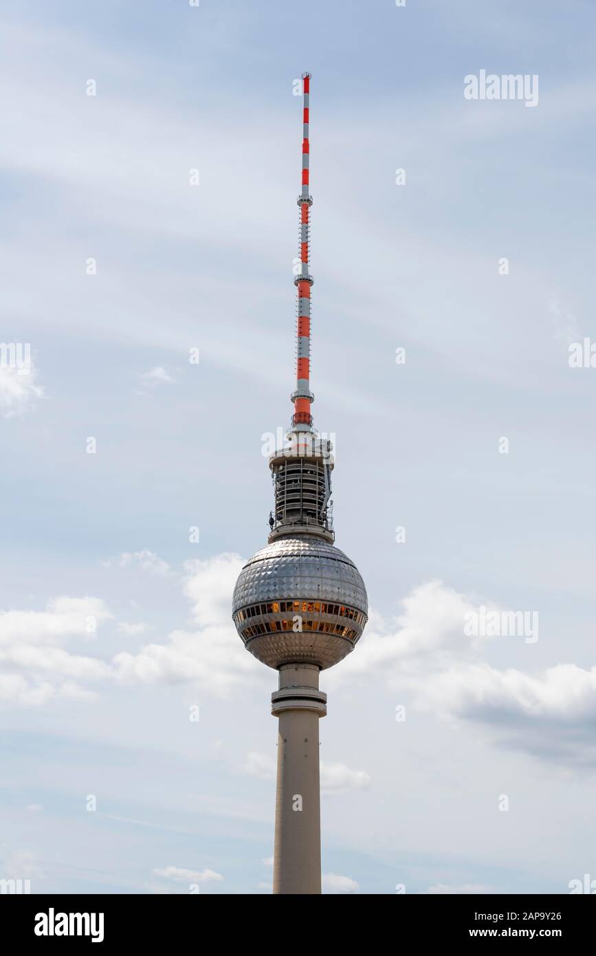 Viewing platform, Berlin television tower Alex, Berlin-Mitte, Berlin, Germany Stock Photo