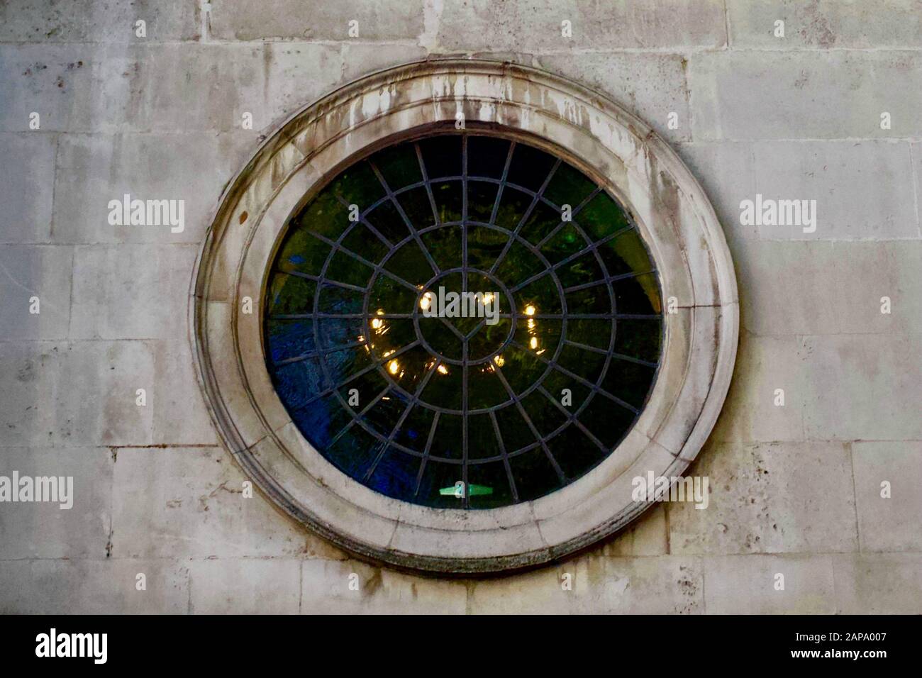 Circular window, London, England Stock Photo Alamy