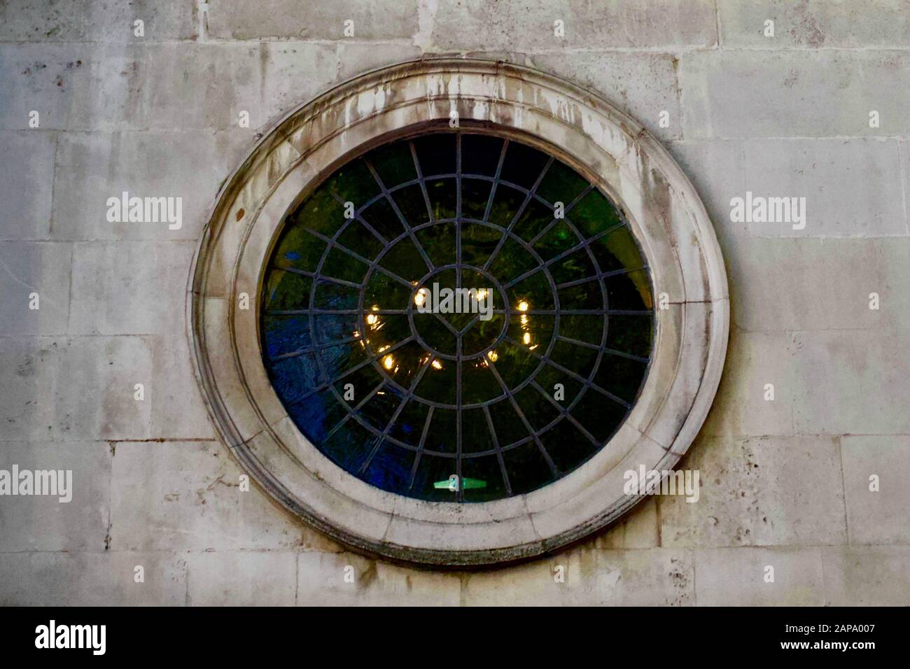 Circular window, London, England. Stock Photo
