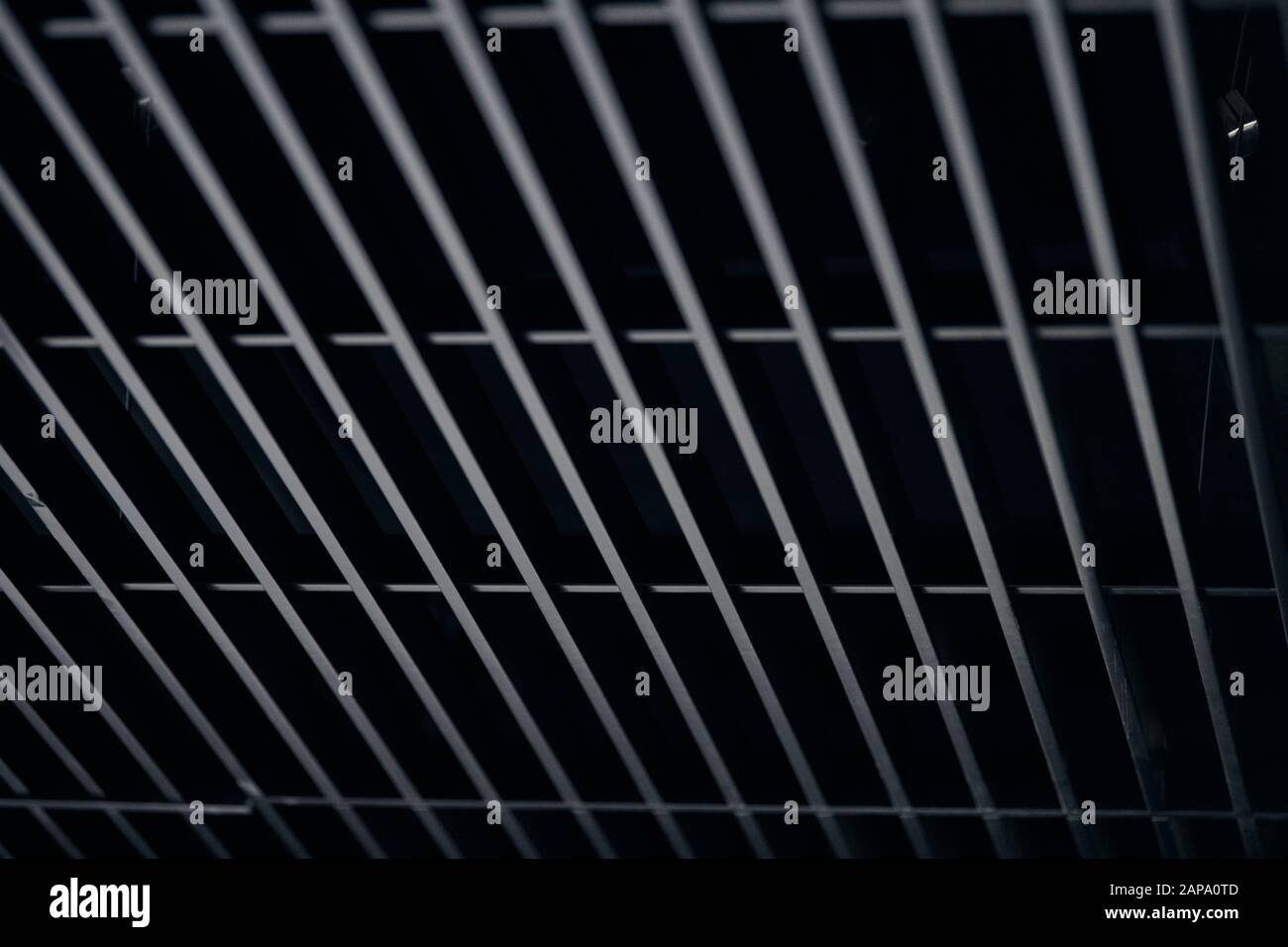 Office Grille Ceiling Modern Black Metal Grille Ceiling