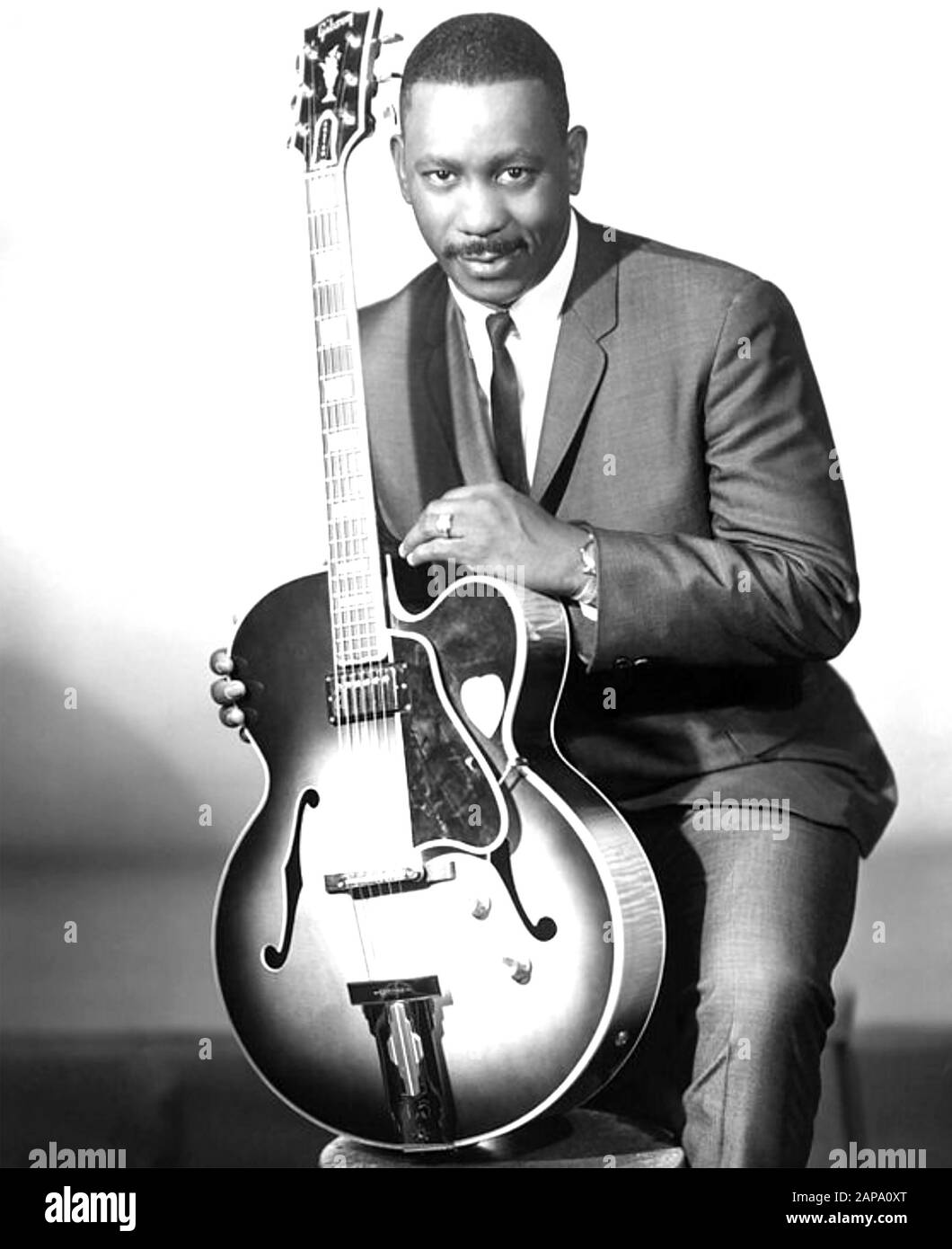 WES MONTGOMERY (1923-1968)  Promotional photo of American jazz guitarist about  1963 Stock Photo