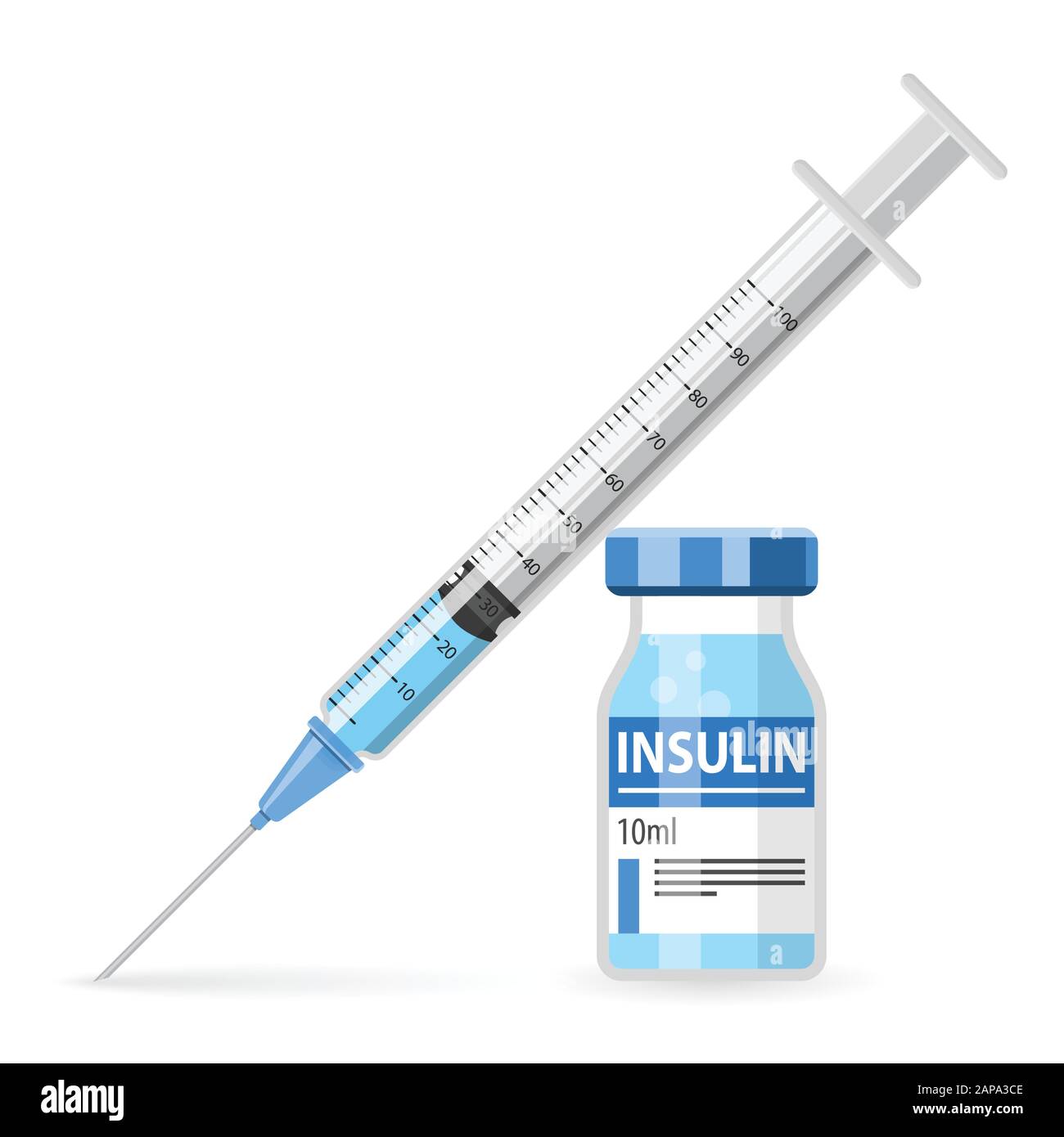Plastic Medical Syringe and Vial Icon Stock Vector Image & Art - Alamy