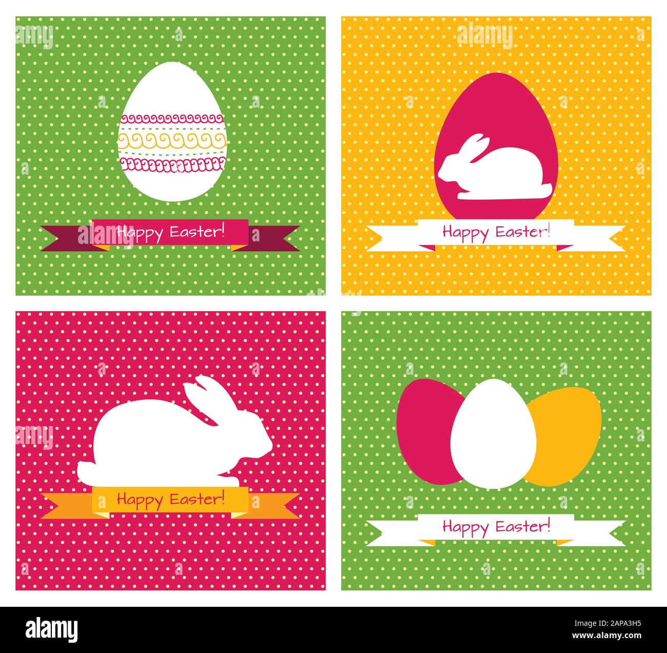 Easter greeting cards Stock Vector