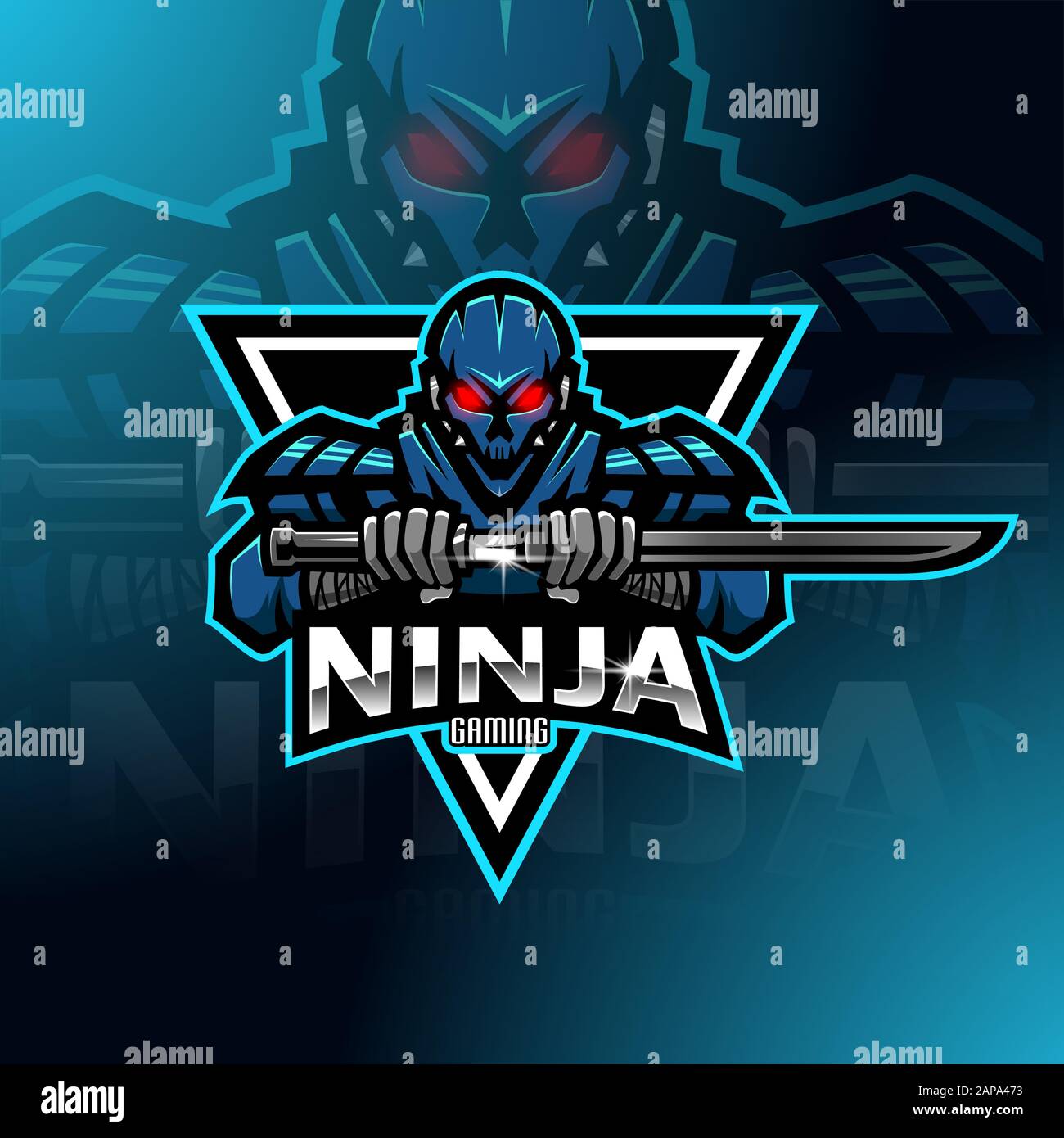 Spectacular Ninja Mascot Logo | Ninja eSports Logo For Sale - Lobotz LTD