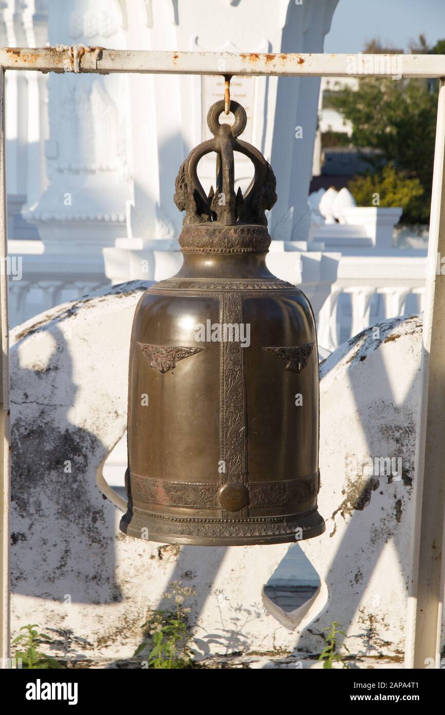 bell in Wat Suandok temple Chiang Mai Thailand Thai Stock Photo