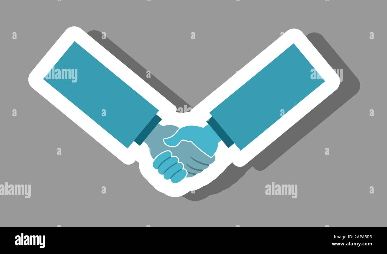 Handshake icon that symbolizes partnership and agreement. All the ...