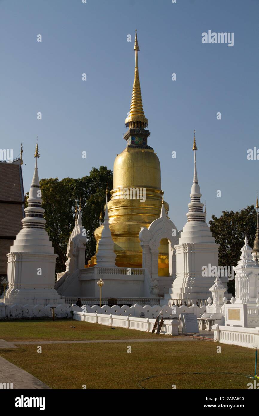Thailand  temple, Wat Suandok, chiang Mai chiangmai Thailand Thai Asia asian Stock Photo