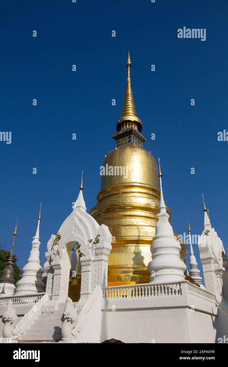 Thailand  temple, Wat Suandok, chiang Mai chiangmai Thailand Thai Asia asian Stock Photo