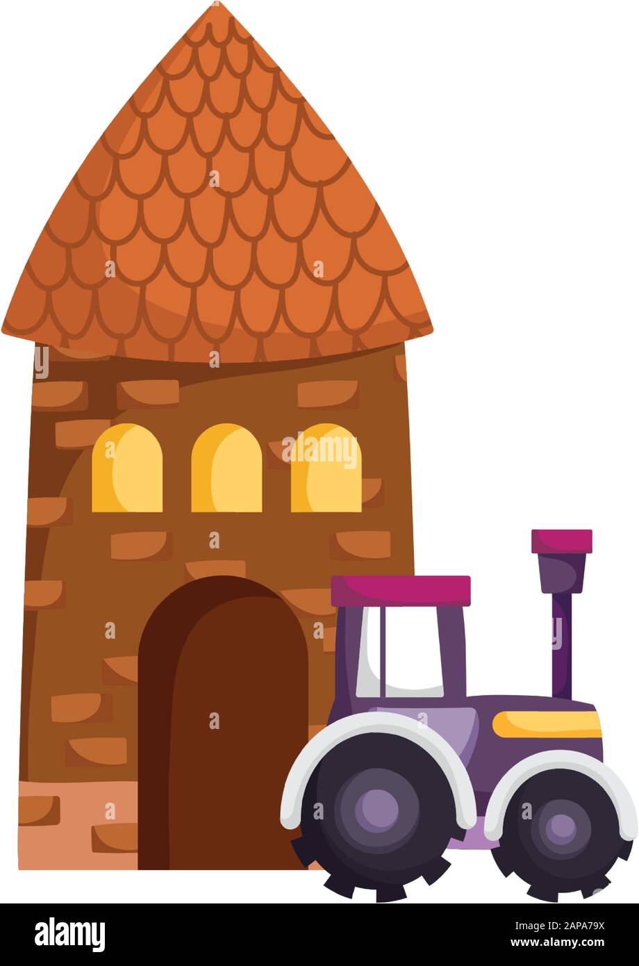 Garden tractors Stock Vector Images - Alamy