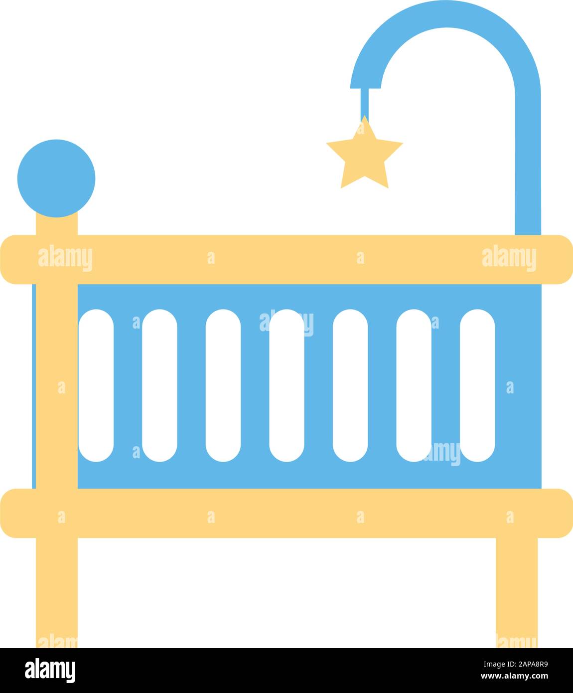 baby cradle design, Child newborn childhood object innocence and little theme Vector