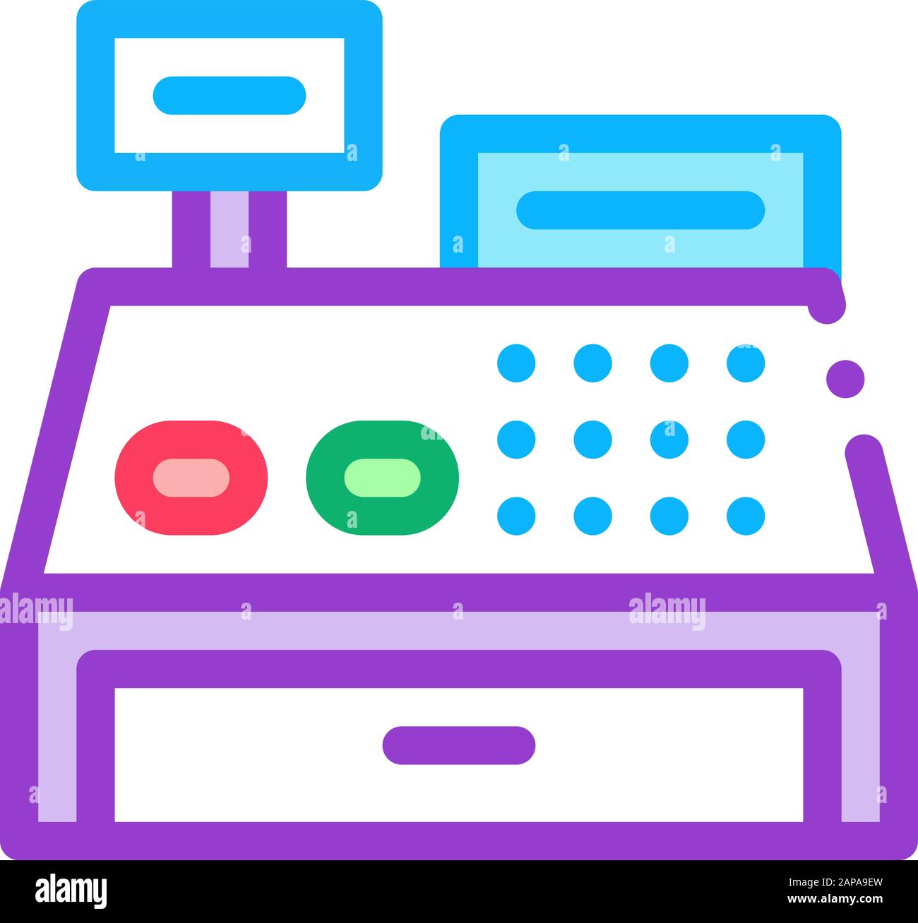 Cash Machine Icon Vector Outline Illustration Stock Vector Image & Art ...