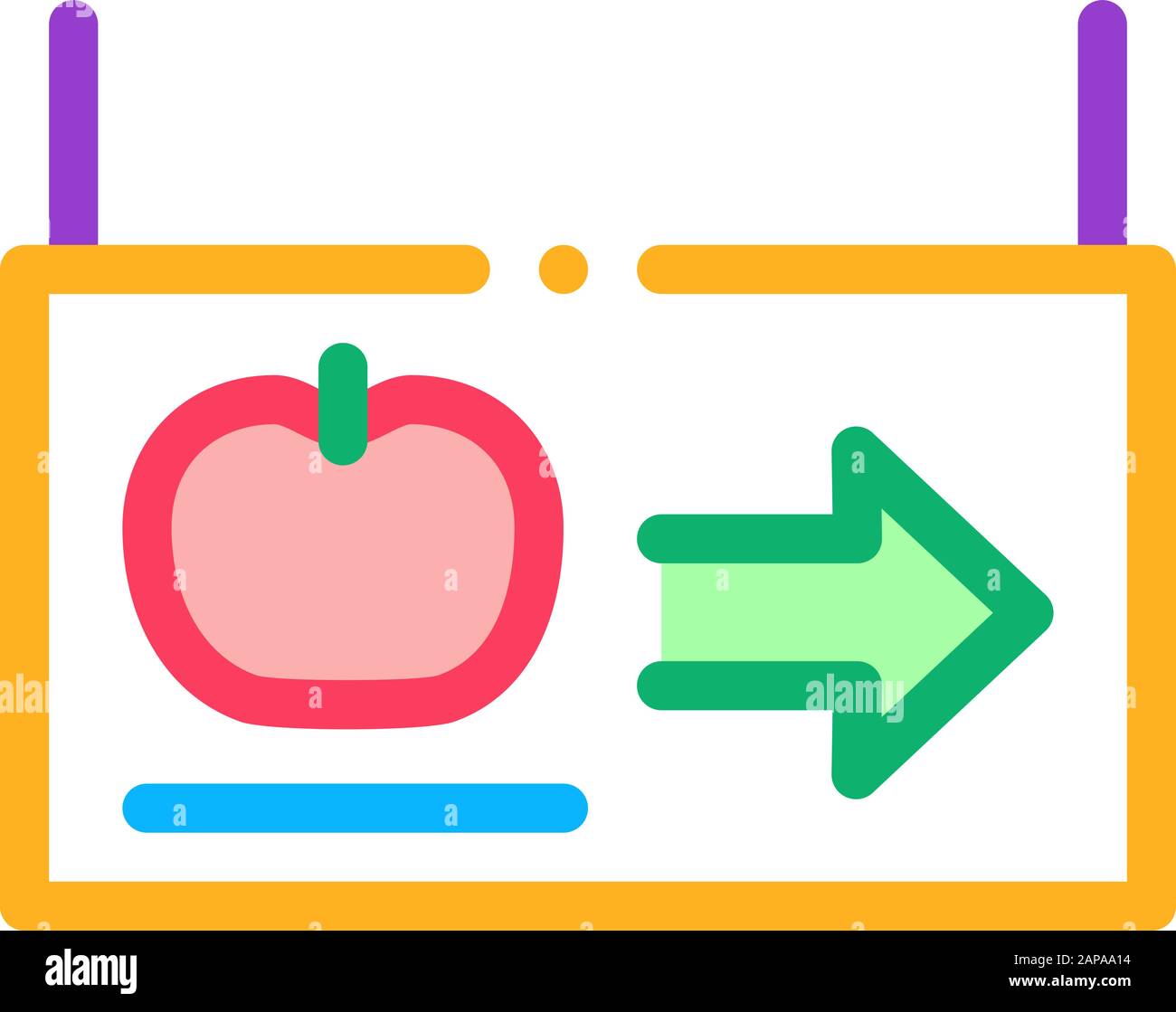 Direction Tablet Icon Vector Outline Illustration Stock Vector Image ...