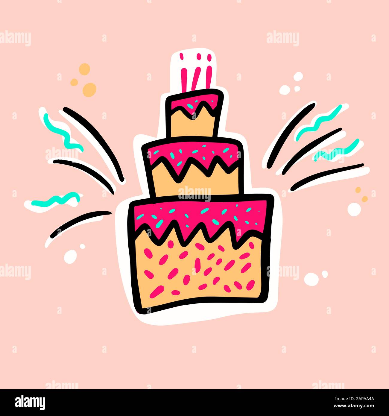 Draw cake Stock Vector Images Alamy