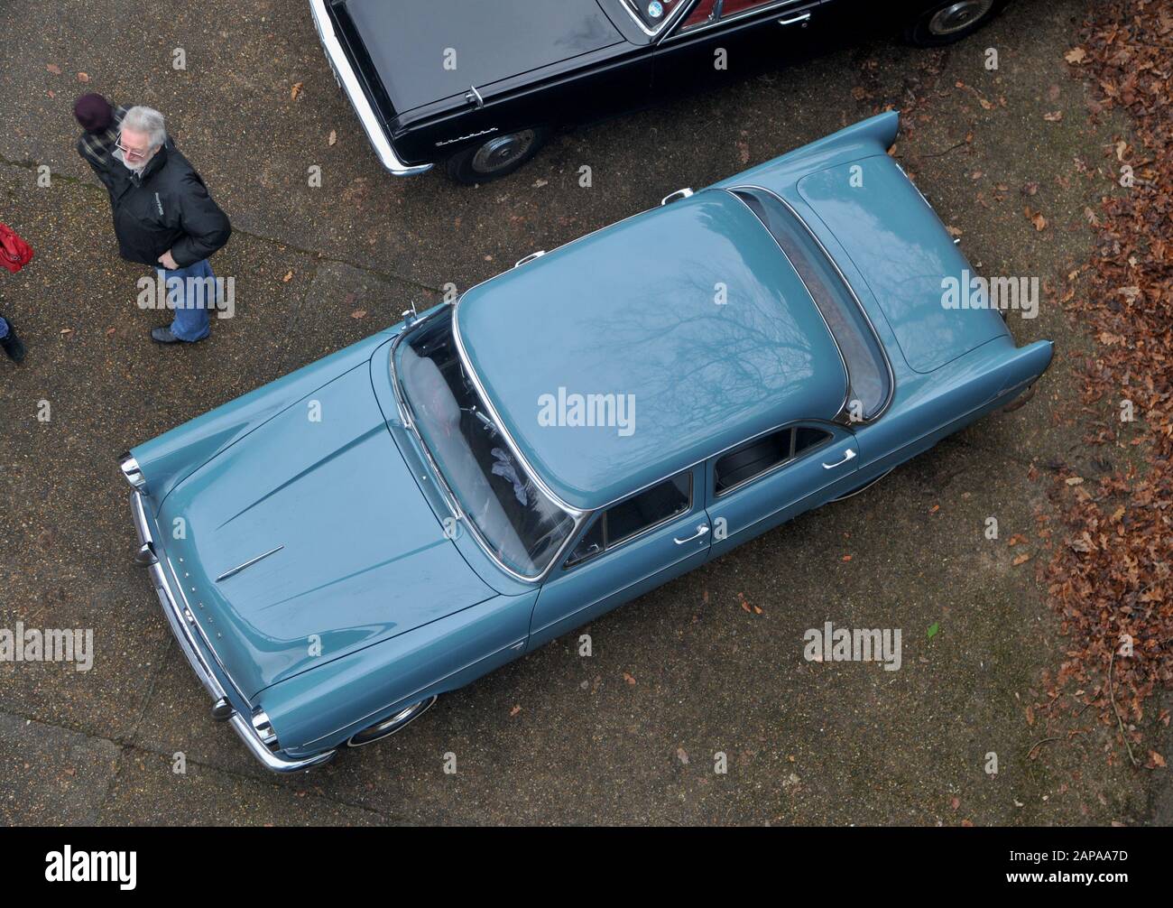 Brooklands New Years Day classic car meeting,  2015. Ford Zephyr Stock Photo