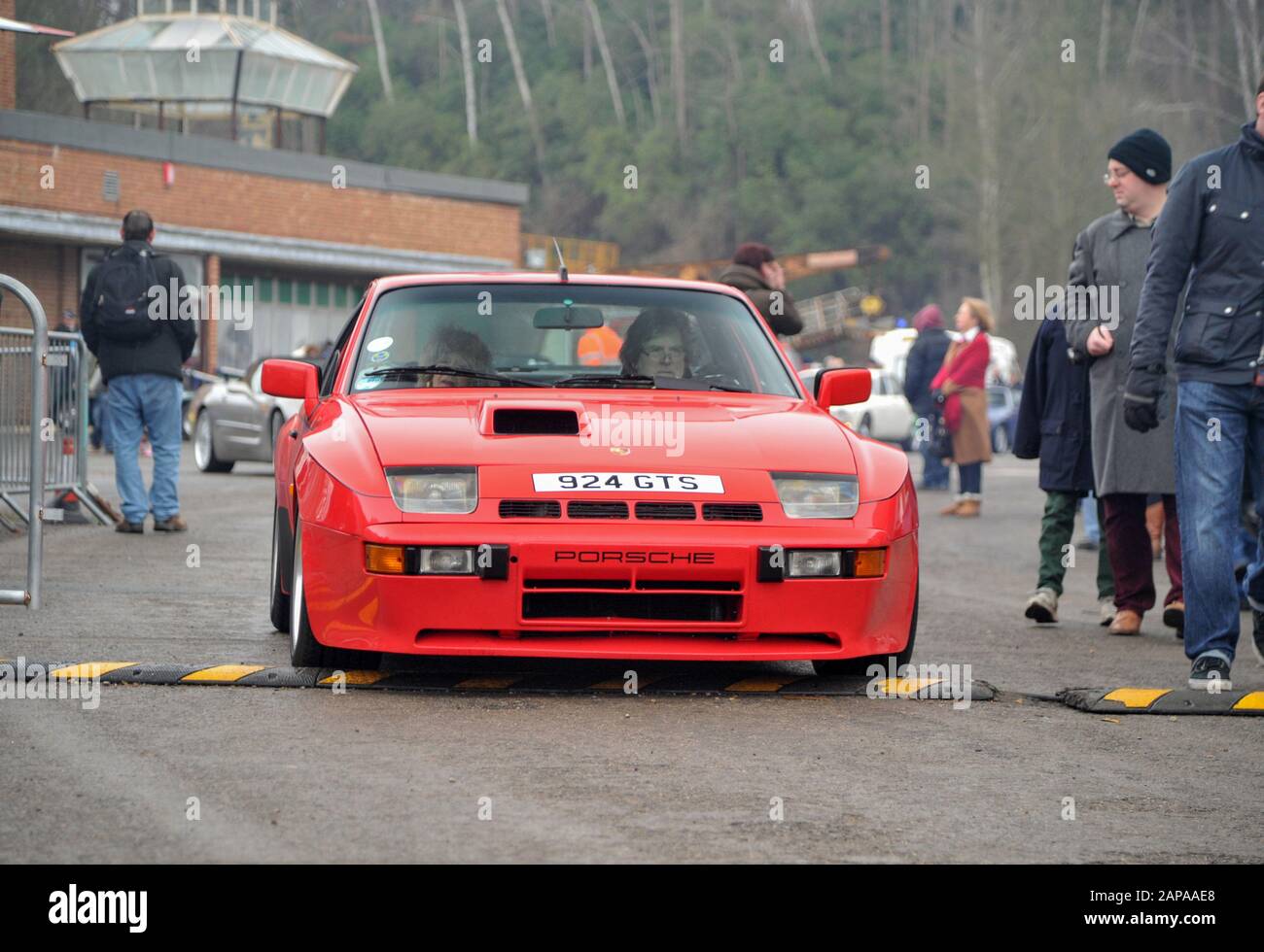 Brooklands New Years Day classic car meeting,  2015. Porsche 944 turbo Stock Photo