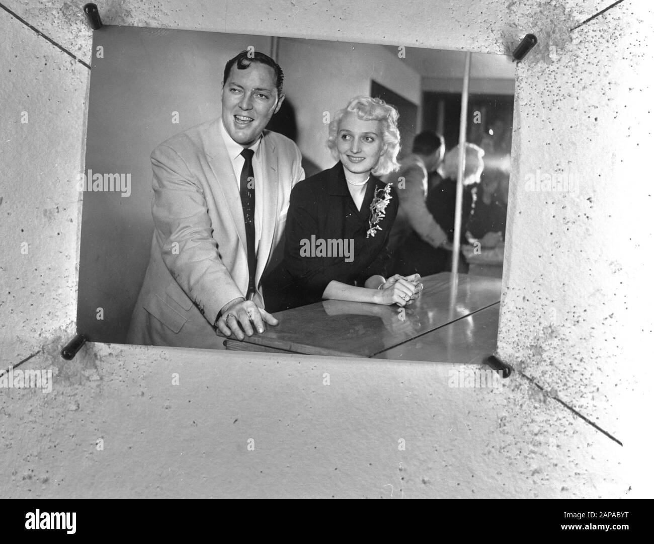 Bill Haley with wife Date: January 3, 1974 Keywords: band leaders, rock and roll, singers Person name: Hailey, Bill Stock Photo