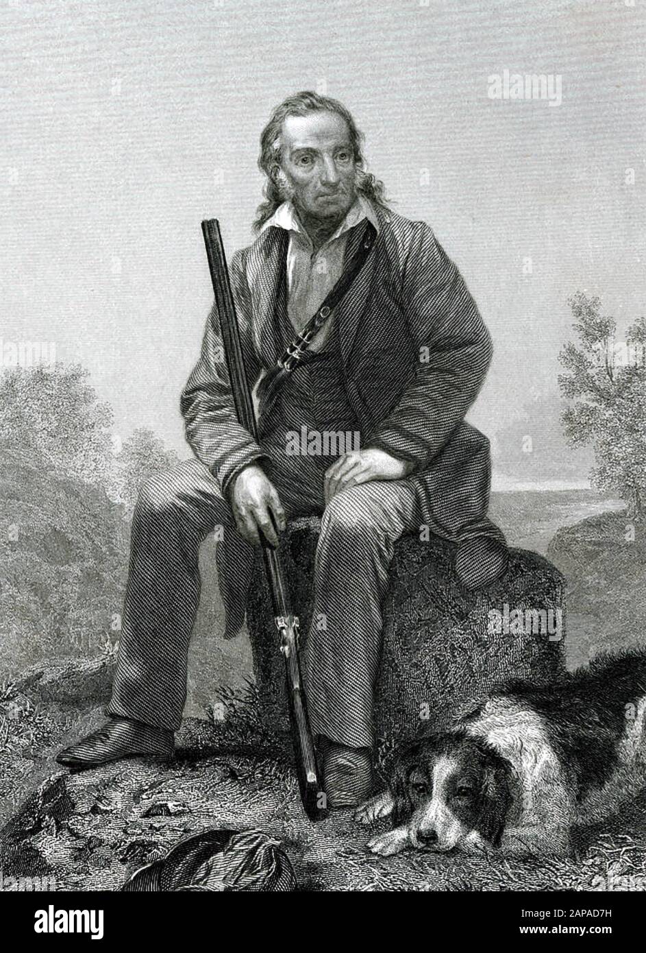 JOHN AUDUBON (1785-1851) American, painter, ornithologist, naturalist Stock Photo