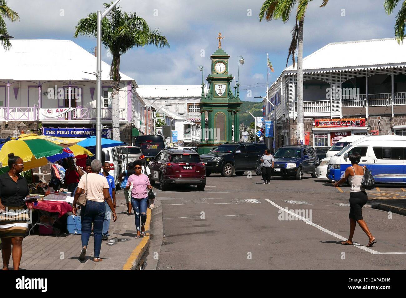 Basseterre in St.Kitts in the Caribbean Stock Photo