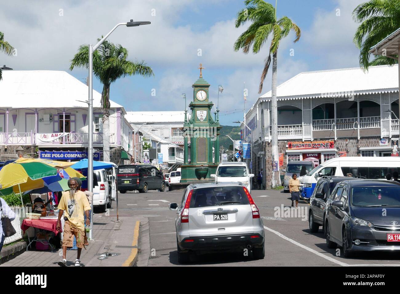 Basseterre in St.Kitts in the Caribbean Stock Photo