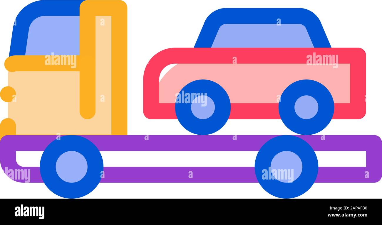 Car Evacuation Icon Vector Outline Illustration Stock Vector Image ...