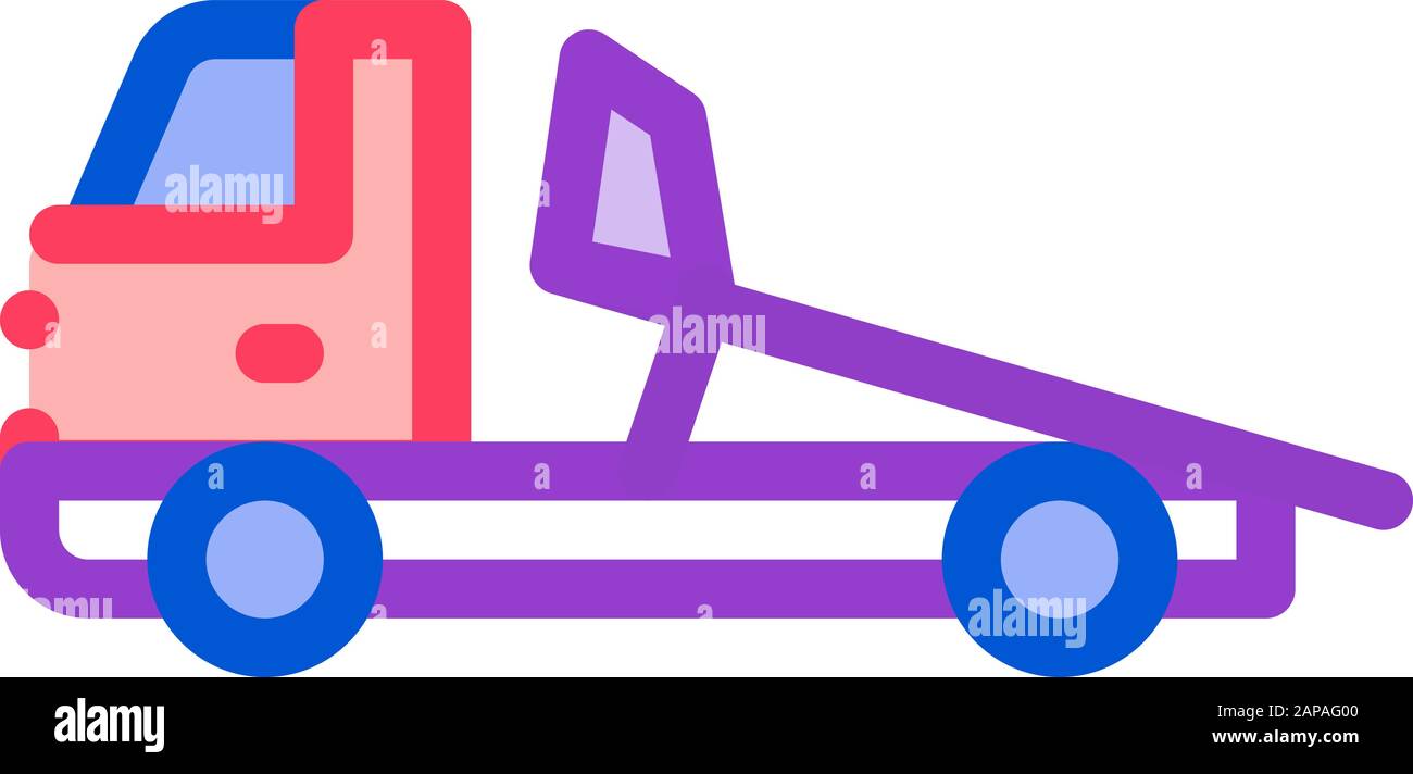 Evacuator Truck Icon Vector Outline Illustration Stock Vector Image