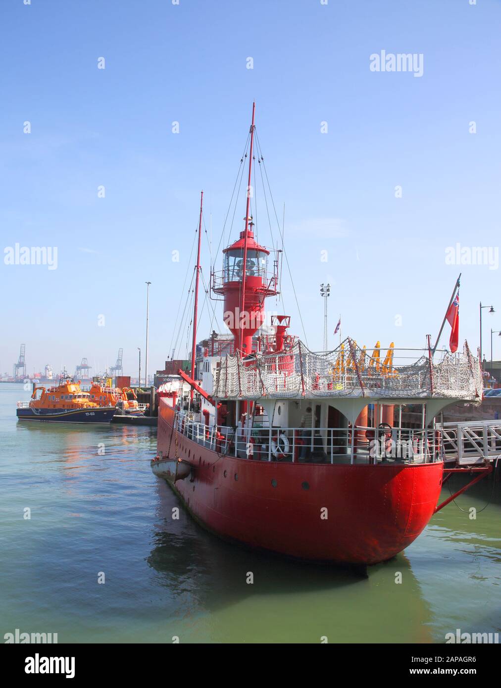 lightship in the port of harwich on the essex coast Stock Photo Alamy