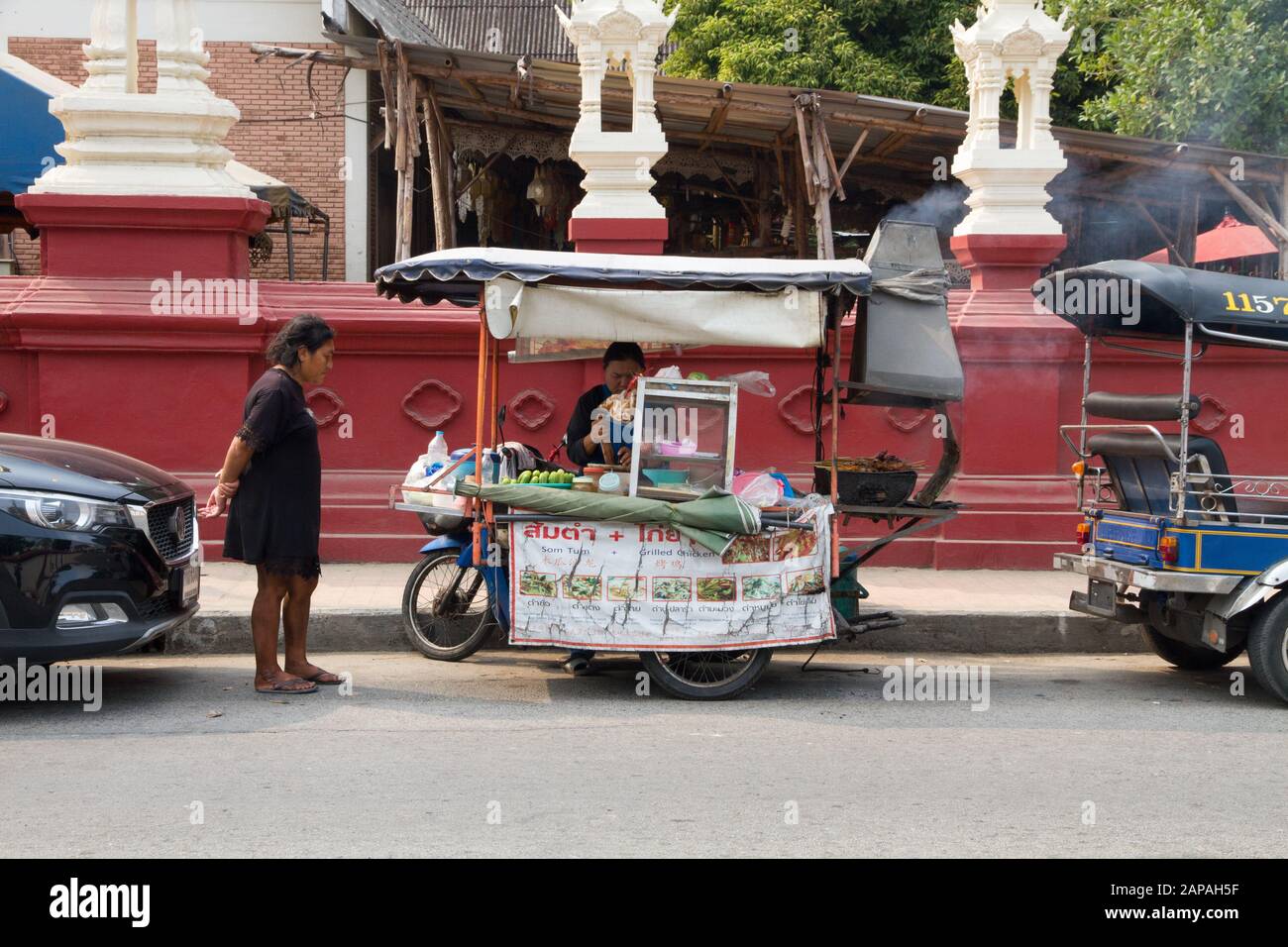 Chiang Mai street food streetfood chiang Mai Thai Asia asians a Stock Photo