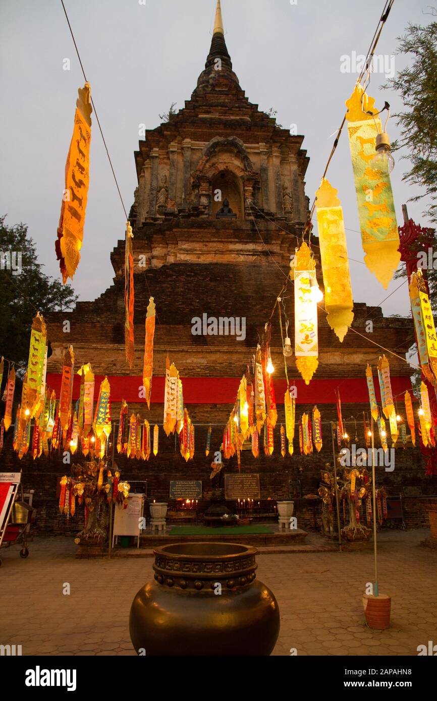 Chiang Mai Paper lantern hanging decoration, Chiang Mai Thailand Stock Photo