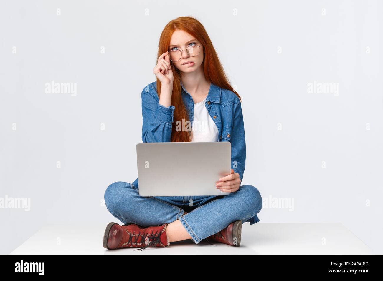 Teen Girl Legs Crossed Floor High Resolution Stock Photography and ...