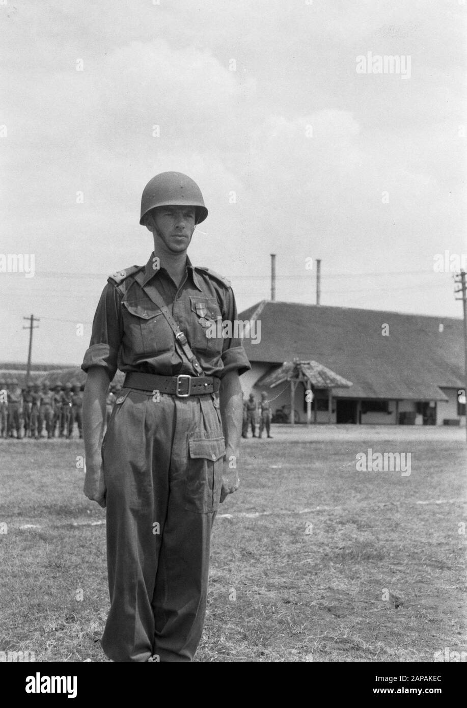 [The decorated captain is in office] Date: 1947/01/01 Location: Indonesia, Dutch East Indies Stock Photo