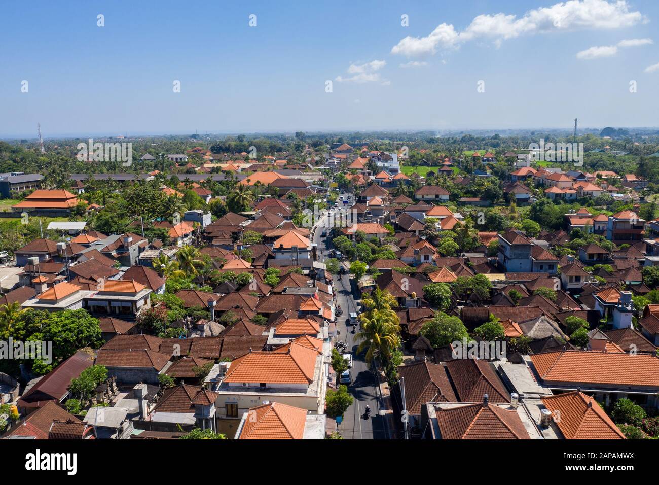 Bali Ubud Aerial Stock Photo